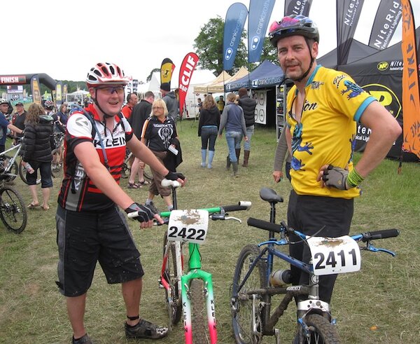 Proper bike and a gayly coloured Klein.jpg