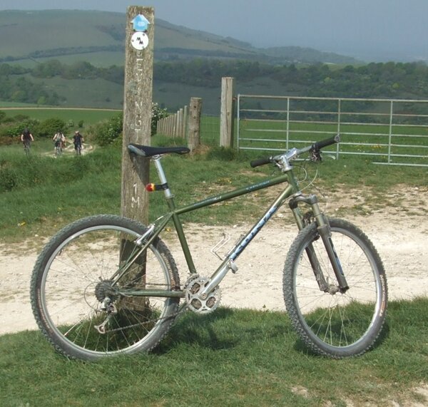 1996 Kona Explosif size 18 top of Bourne Hill.jpg