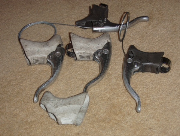 Assorted Campag aero levers.JPG