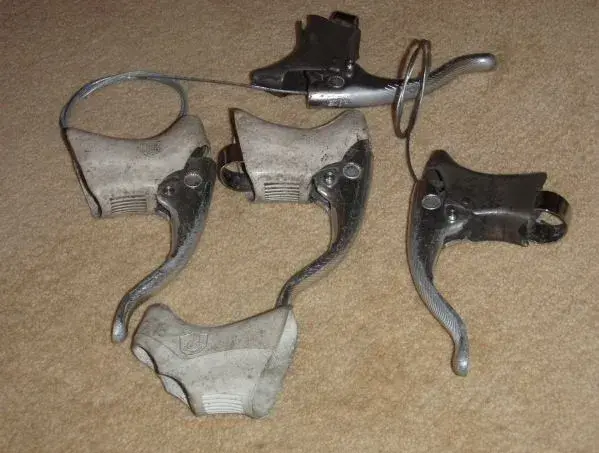 Assorted Campag aero levers.webp