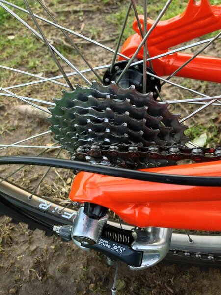 Orange X1 Rear Mech.JPG