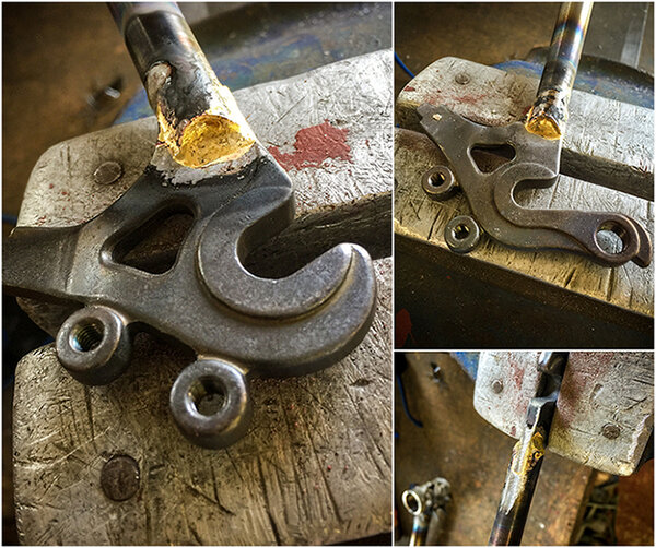 Dave Yates Frame Building Course Day 1 Sub Assembly Rear Dropouts Brazed into Chain Stays.jpg