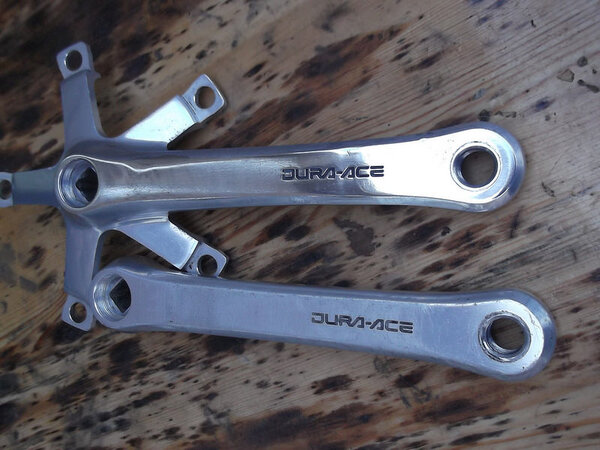 dura ace cranks polishing.jpg