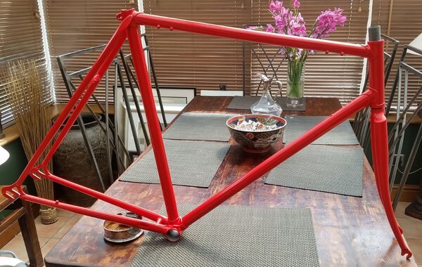 Frame back from the refinishers 1.JPG