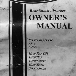 Stratos Rear Shock Owners Manual