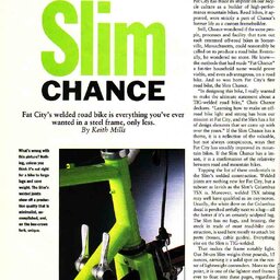 1991 Fat City Slim Chance Review